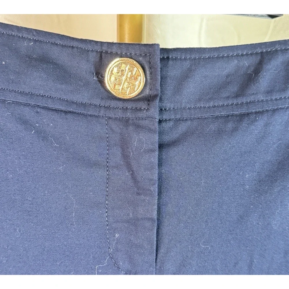 Tory Burch Trendy Straight Leg Cuffed Stretch Trousers, Size 8, NWT, MSRP $265